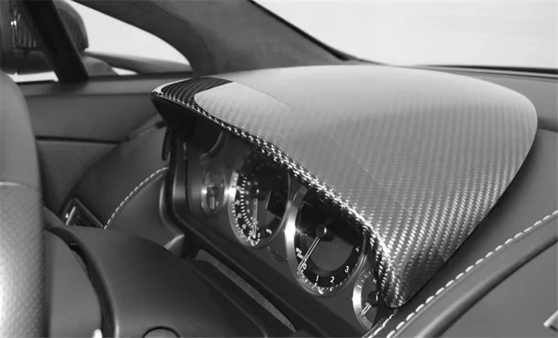 Dry Carbon Fiber 2006 to 2015 V8 Vantage & S V12 Vantage & S Instrument Cluster Cover Meter Hood Replacement for V8 V12